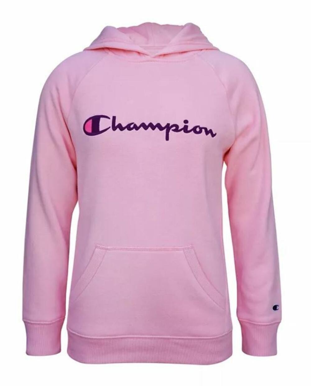Champion Girls Pink Graphic Pullover Hoodie Sweatshirt Youth Size Large